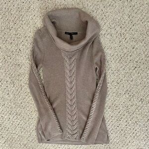 White House Black Market Taupe Cowl Neck Sweater